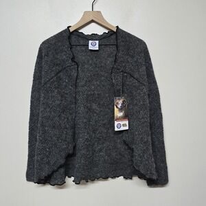 Icewear Iceland Icelandic Gray Wool Sweater Cardigan Women's Size Small NWT